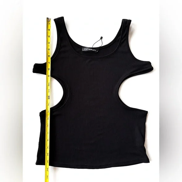 Y2K | Men's Black Cutout Tank Top | Size S - Picture 6 of 7